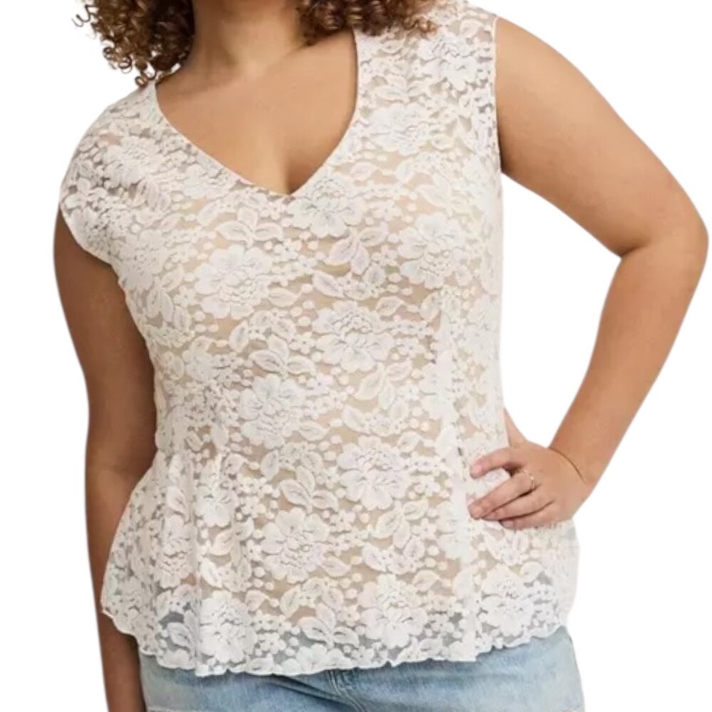 TORRID Cap Sleeve Lace‎ Top NWT Size 3X